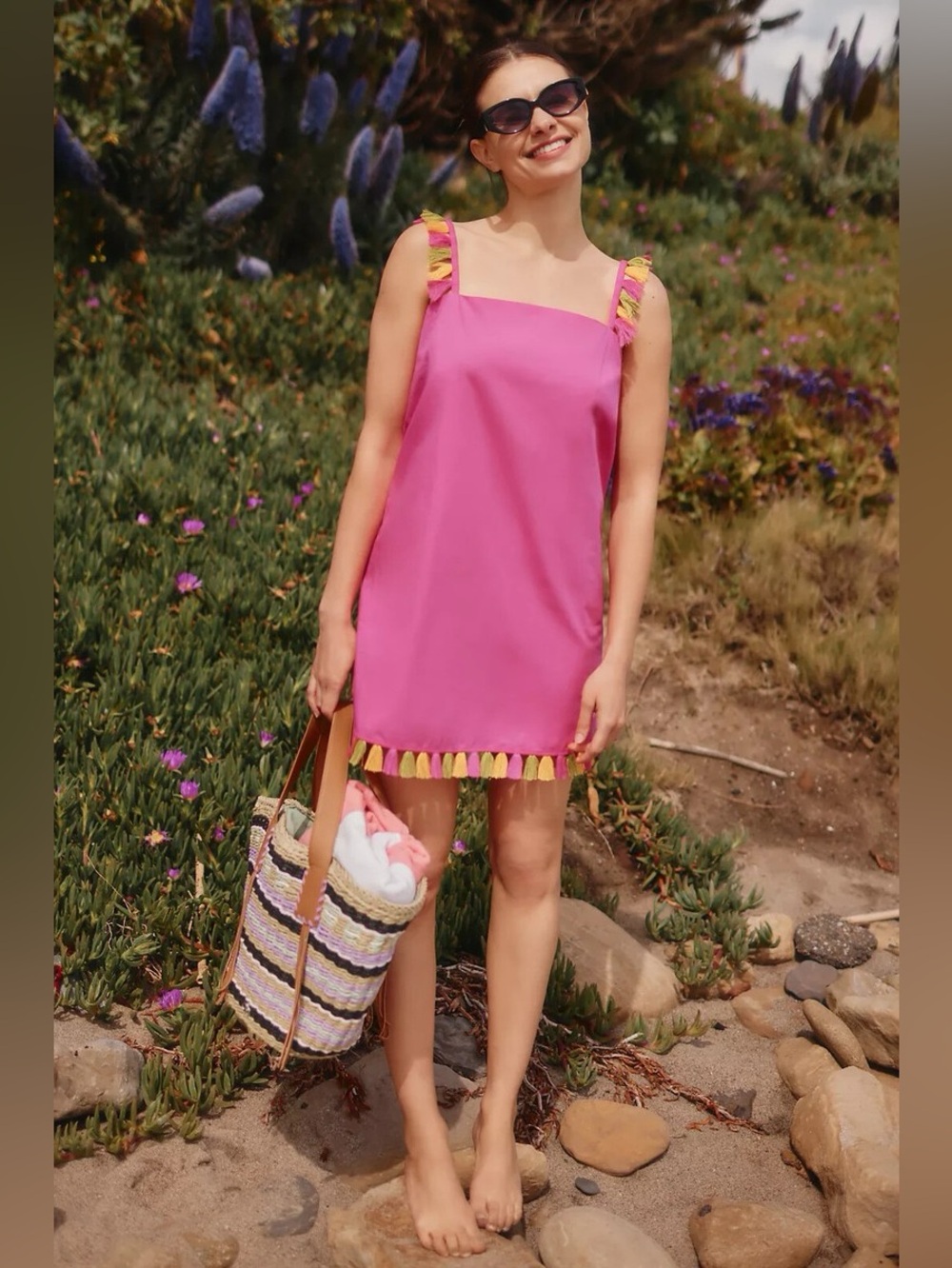 Anthropologie Hartley Hot Pink Dress NWT